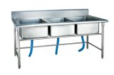 Commercial Three Sink Workbench for Kitchen