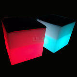 Cube Seat with Cushion LED-Square Padded Seat, Weatherproof with WiFi Remote