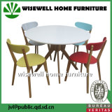Wooden Round Dining Table with 4PCS Chairs Sets