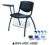 Wonderful Whosale Plastic School Chair with Writing Pad and Bookcase