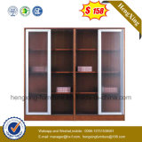 High Quality Glass Doors Wooden Office Bookcase China Cabinet (HX-4FL003)