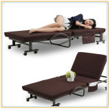 Foldable Body Therapy Bed with Adjustable Backrest and Wheels