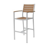 Stackable Amerest Plastic Wooden Modern Bar Stool Chairs (PWC-15522)