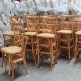 Flash Furniture Chiavari Series Stackable Beech Oak Wood Cross Back Chair
