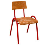 Modern Colorful Wooden Study Chair Designs with Metal Legs for University Furniture