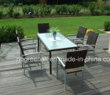Patio Garden Aluminum PE Outdoor Rattan Dining Chair Set
