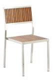 Stainless Steel Teak Wood Dining Chair
