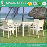 Rattan Dining Set Flower Weaving Chair Dining Table Stackable Chair (Magic Style)