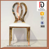 Factory Selling Rose Gold Stainless Steel PU Leather Wedding Chair