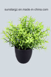 PE Tea Leaf Artificial Plant Potted for Garden Decoration (50458)