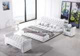 Modular Chesterfield Bed Set Leather Soft Double Bed