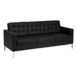 American Style Leather 2p Sofa, Office 3 Seater Leather Sofa
