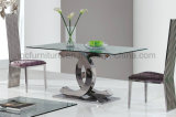 Chanel Shape Stainless Base Dining Table for Dining Room