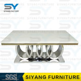 Luxury Silver Painting Stainless Steel Dining Table