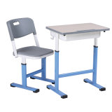Wooden Height Adjustable Classroom Student Desk and Chair