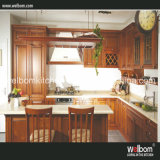 2016 Welbom Antique Red Solid Wood Kitchen Cabinet