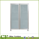 Aluminum Frame Frosted Glass Office Filing Cabinet (CF-F10306)