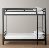 Glossy White Metal Bunk Bed