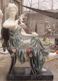 Mix Color Marble Statue Women Figure Sculpture for Garden Stone (SY-C1004A)