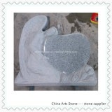 Stone Angle and Heart Monument/Headstone/Memorial Stone
