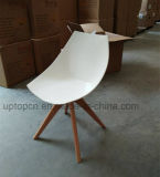 Outdoor Economical Durable Solid Wooden Leg Plastic Chair (SP-UC537)