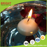 White Round 4.5h Floating Candle for Home Decoration