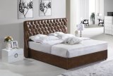 Single Chinese Bedroom Furniture Modern Leather Queen Bed