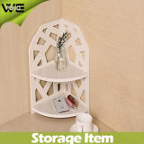 Home Decorative Waterproof WPC Storage Plastic Corner Shelf
