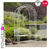 Metal Iron Garden Arch with Seat