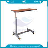 AG-Obt006 Stainless Steel Frame Wooden Dining Board Hospital Bedside Table
