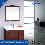 High Quality Floor Standing Wooden Bathroom Cabinet with Mirror