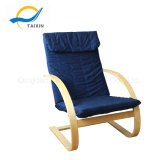 Simple Type Wooden Furniture Cotton Fabric Relax Chair