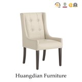 Solid Wood Restaurant Furniture Timber Sofa Chair with Button (HD683)