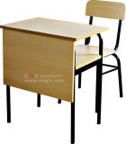 High Quality School Fixed Single Plastic Student Desk and Chair for Sale Classroom Plastic Student Desk and Chair for College