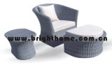 Leisure Sofa with Footrest Wicker Garden Furniture Bp-216