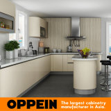 Oppein Contemporary Light Color Acrylic Wood Kitchen Cabinet (OP15-A03)