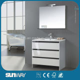 Hot Sell White Single Sink MDF Bathroom Cabinet with Mirror Sw-1520