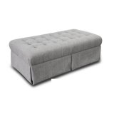 Square Ottoman with Fabric Upholstered for Living Room Furniture