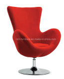 Hot Sale Iron Frame Leisure Swivel Chair with Plated Base