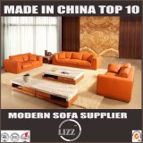 European Home Furniture Antique Leather Upholstered Sofa