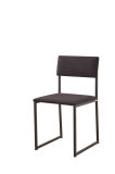 Powder Coating Black Color Iron Base Fabric Dinning Chair