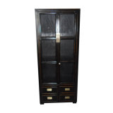 Chinese Furniture Antique Glass Door Wooden Cabinet Lwa530