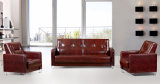 Office Furniture Modern Leather Sofa with Metal Leg