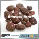 High Polished River Stone, Intensively Red Pebble for Bathroom Decorationgarden