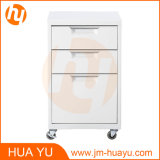 Furniture Powder Coated Metal Movable 3 Drawers Storage Cabinet for Living Room