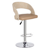Classical Stainless Steel Round Base Dining Leather Bar Chair (FS-WB091T)