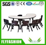 Height Adjustable U Shaped Kindergarten Table with Chairs