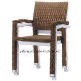 Popular Design Outdoor Indoor Stackable Chair Aluminum PE Rattan Chair (YTA098)