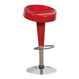 Modern Red Adjustable Round Bar Stools with Plastic Seating (FS-T6021)