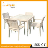 Outdoor Leisure Furniture Rattan Wicker White Chair Bistro Table Set